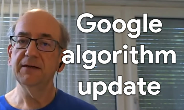 Google ranking algorithm update